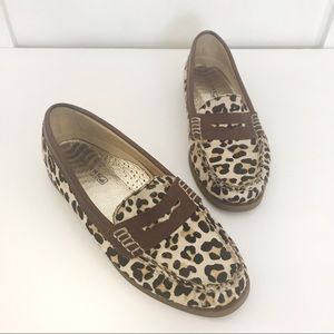 SPERRY TOP-SIDER/LEOPARD PONY/LEATHER/SIZE 7.5
